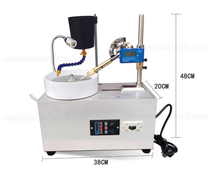 Gem Faceting Machine Gemstone Lapidary Jade Grinding Jewellers Polishing Machine Digital Display